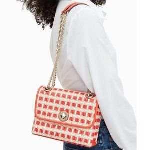 Kate Spade Natalia straw small flap crossbody